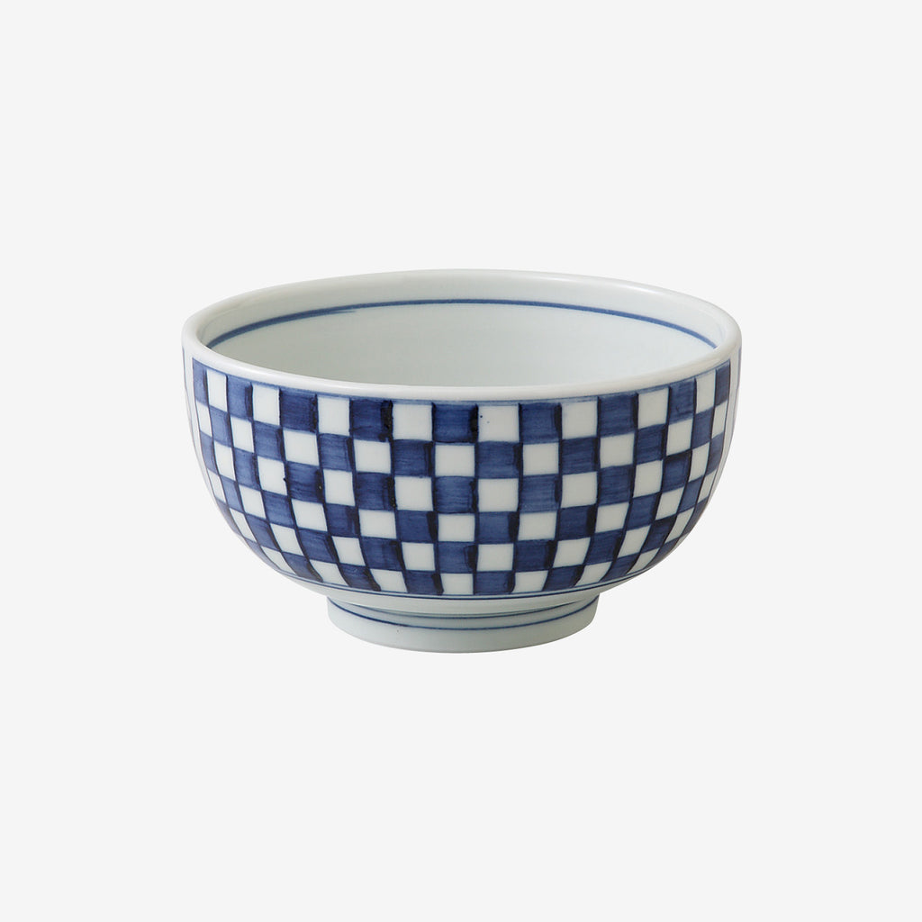 SAIKAI checkered pattern large bowl